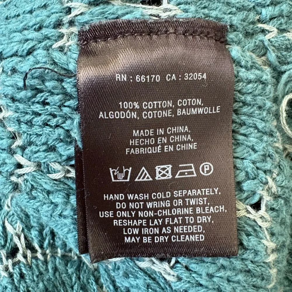 Anthropologie Moth Dot Dot Teal Textured Crew Neck Sweater - Picture 5 of 5